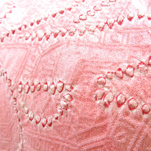 Load image into Gallery viewer, Komon Normal House Pink Pink Red White Mura Dye Dyeing Arisugawa Word -shaped Flowers Wide Collar Pure Collar Silk Casual Casual Kimono Step