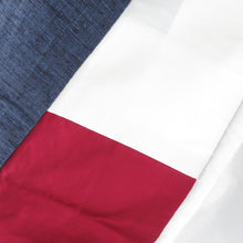 画像をギャラリービューアに読み込む, 紬着物 紺色x赤色 花模様 正絹 袷 バチ衿 カジュアル 仕立て上がり着物 身丈157cm