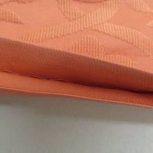 画像をギャラリービューアに読み込む, 袋帯 洒落袋帯 コラールオレンジ色 唐草花模様 六通柄 正絹 仕立て上がり 着物帯 長さ440cm