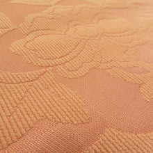 画像をギャラリービューアに読み込む, 袋帯 洒落袋帯 コラールオレンジ色 唐草花模様 六通柄 正絹 仕立て上がり 着物帯 長さ440cm