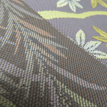 画像をギャラリービューアに読み込む, 袋帯 切嵌模様 金糸銀糸 ゴールドx紫色x多色 六通柄 正絹 仕立て上がり 着物帯