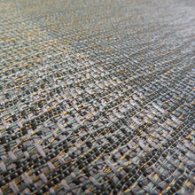 画像をギャラリービューアに読み込む, 袋帯 洒落袋帯 よろけ縞模様 六通柄 緑色x薄緑色 金糸 余り布付き 正絹 仕立て上がり 長さ440cm