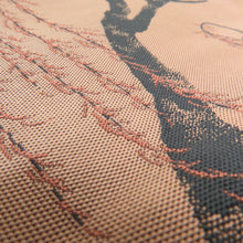 画像をギャラリービューアに読み込む, 西陣織 にしじんおり 袋帯 西陣織 山喜織物 紹巴萬葉 全通柄 菊に柳模様 サーモンピンクx緑x薄紫 カジュアル 正絹 仕立て上がり 長さ440cm