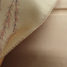 画像をギャラリービューアに読み込む, 西陣織 にしじんおり 袋帯 西陣織 山喜織物 紹巴萬葉 全通柄 菊に柳模様 サーモンピンクx緑x薄紫 カジュアル 正絹 仕立て上がり 長さ440cm