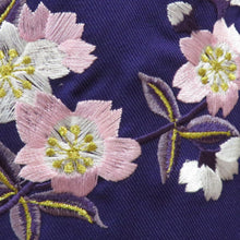 画像をギャラリービューアに読み込む, 子供着物 女児用 袴 紫色 桜刺繍 蝶刺繍 ポリエステル 女の子用 紐下70.5cm スカート型 行燈型 卒園式 発表会 コスプレ  未使用品