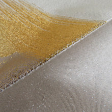 Load image into Gallery viewer, 袋帯 綴れ 金糸銀糸 オシドリに花模様 シルバーxゴールドx多色 お太鼓柄 正絹 仕立て上がり 長さ448cm