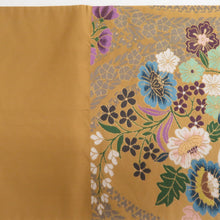 Load image into Gallery viewer, 西陣織 袋帯 西陣織 白綾苑大庭 辛子色 金糸 花鳥模様 六通柄 正絹 仕立て上がり 長さ432cm