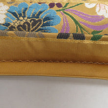 Load image into Gallery viewer, 西陣織 袋帯 西陣織 白綾苑大庭 辛子色 金糸 花鳥模様 六通柄 正絹 仕立て上がり 長さ432cm