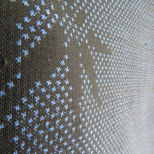 Load image into Gallery viewer, 紬 着物 大島紬 竹模様 紺色x黒色 正絹 袷 広衿 カジュアル 仕立て上がり着物 身丈159cm