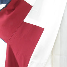 Load image into Gallery viewer, 紬 着物 大島紬 竹模様 紺色x黒色 正絹 袷 広衿 カジュアル 仕立て上がり着物 身丈159cm