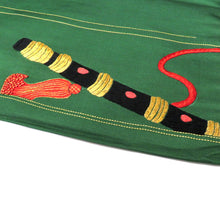 画像をギャラリービューアに読み込む, 昔 帯 緑 古典芸能 小道具 刺繍