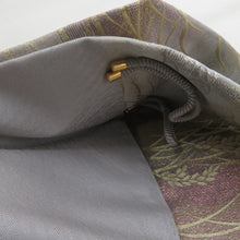 画像をギャラリービューアに読み込む, 袋帯 作り帯 とのき帯 フォーマル 金糸銀糸 草模様 正絹 薄紫色x銀色x金色 六通柄 仕立て上がり 着物帯