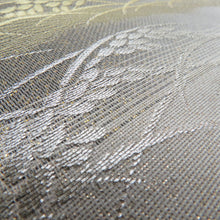 画像をギャラリービューアに読み込む, 袋帯 作り帯 とのき帯 フォーマル 金糸銀糸 草模様 正絹 薄紫色x銀色x金色 六通柄 仕立て上がり 着物帯