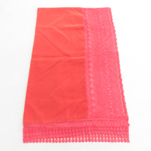 Load image into Gallery viewer, ショール 3点セット レーヨン ベルベットショール 黒x赤ピンクx紫色