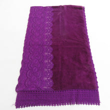 Load image into Gallery viewer, ショール 3点セット レーヨン ベルベットショール 黒x赤ピンクx紫色