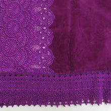 Load image into Gallery viewer, ショール 3点セット レーヨン ベルベットショール 黒x赤ピンクx紫色