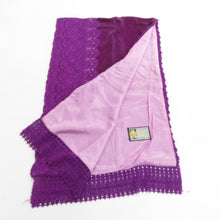 Load image into Gallery viewer, ショール 3点セット レーヨン ベルベットショール 黒x赤ピンクx紫色