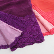 Load image into Gallery viewer, ショール 3点セット レーヨン ベルベットショール 黒x赤ピンクx紫色