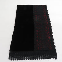 Load image into Gallery viewer, ショール 3点セット レーヨン ベルベットショール 黒x赤ピンクx紫色