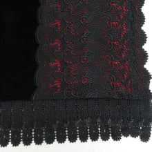 Load image into Gallery viewer, ショール 3点セット レーヨン ベルベットショール 黒x赤ピンクx紫色