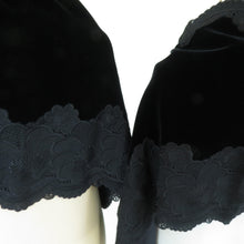 画像をギャラリービューアに読み込む, ショール 2点セット レーヨン ベルベットショール 黒x黒