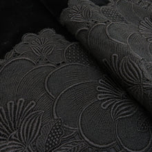 画像をギャラリービューアに読み込む, ショール 2点セット レーヨン ベルベットショール 黒x黒