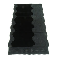 画像をギャラリービューアに読み込む, ショール 2点セット レーヨン ベルベットショール 黒x黒