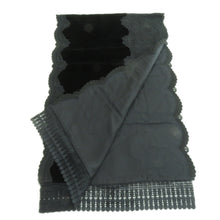 画像をギャラリービューアに読み込む, ショール 2点セット レーヨン ベルベットショール 黒x黒