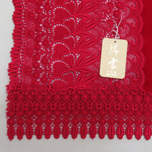 Load image into Gallery viewer, ショール 2点セット レーヨン ベルベットショール 黒x赤