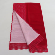 Load image into Gallery viewer, ショール 2点セット レーヨン ベルベットショール 黒x赤