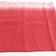 画像をギャラリービューアに読み込む, ショール 3点セット 表絹 レース部分レーヨン  黒xピンクxえんじ色