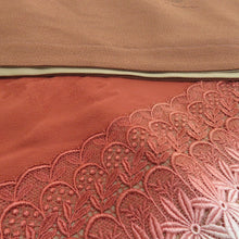 画像をギャラリービューアに読み込む, ショール 3点セット 表絹 レース部分レーヨン  黒xピンクxえんじ色