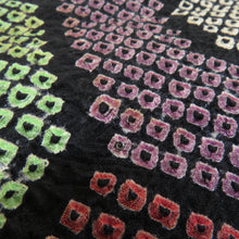 画像をギャラリービューアに読み込む, ショール 3点セット 表絹 レース部分レーヨン  黒xピンクxえんじ色