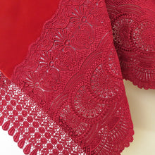 画像をギャラリービューアに読み込む, ショール 2点セット レーヨン ベルベットショール 赤ピンクxワインレッド