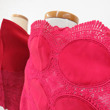 画像をギャラリービューアに読み込む, ショール 2点セット レーヨン ベルベットショール 赤ピンクxワインレッド