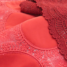 画像をギャラリービューアに読み込む, ショール 2点セット レーヨン ベルベットショール 赤ピンクxワインレッド