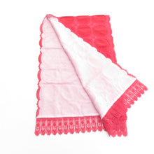 画像をギャラリービューアに読み込む, ショール 2点セット レーヨン ベルベットショール 赤ピンクxワインレッド