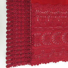 画像をギャラリービューアに読み込む, ショール 2点セット レーヨン ベルベットショール 赤ピンクxワインレッド