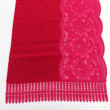 画像をギャラリービューアに読み込む, ショール 2点セット レーヨン ベルベットショール 茶赤色x紅色