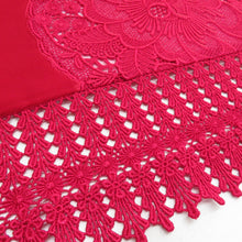 画像をギャラリービューアに読み込む, ショール 2点セット レーヨン ベルベットショール 茶赤色x紅色