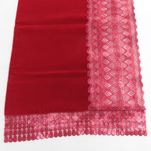 画像をギャラリービューアに読み込む, ショール 2点セット レーヨン ベルベットショール 茶赤色x紅色