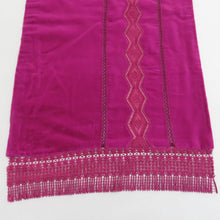 画像をギャラリービューアに読み込む, ショール 3点セット レーヨン ベルベットショール 黒xつつじ色x薄ピンク色