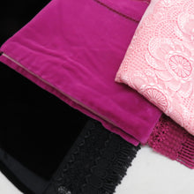 画像をギャラリービューアに読み込む, ショール 3点セット レーヨン ベルベットショール 黒xつつじ色x薄ピンク色