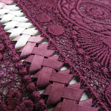 画像をギャラリービューアに読み込む, ショール 3点セット レーヨン レースショール 黒x赤x紫色