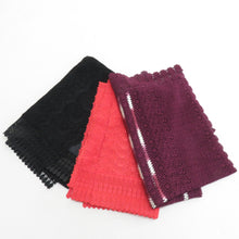 画像をギャラリービューアに読み込む, ショール 3点セット レーヨン レースショール 黒x赤x紫色
