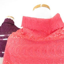 画像をギャラリービューアに読み込む, ショール 3点セット レーヨン レースショール 黒x赤x紫色