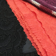 画像をギャラリービューアに読み込む, ショール 3点セット レーヨン レースショール 黒x赤x紫色