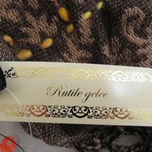 画像をギャラリービューアに読み込む, ショール 草花模様 茶色x辛子色x赤色 ポリエステル アクリル