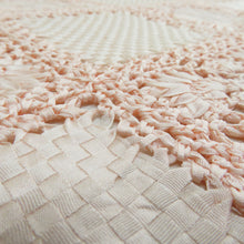 画像をギャラリービューアに読み込む, ショール 端鳳ヌーベル レースショール サーモンピンク色 生地絹 レース部分レーヨン 綿