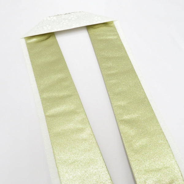 重ね襟 重ね衿 ブラック×ゴールド ラインストーン ダブルカラー 桜地模様 成人式 卒業式 結婚式 リバーシブル ピン3本付 長さ128cm 新品 【キモノオフ野々市若松店】 重ね襟 重ね衿 ホワイト×ゴールド ラインストーン ダブルカラー 桜地